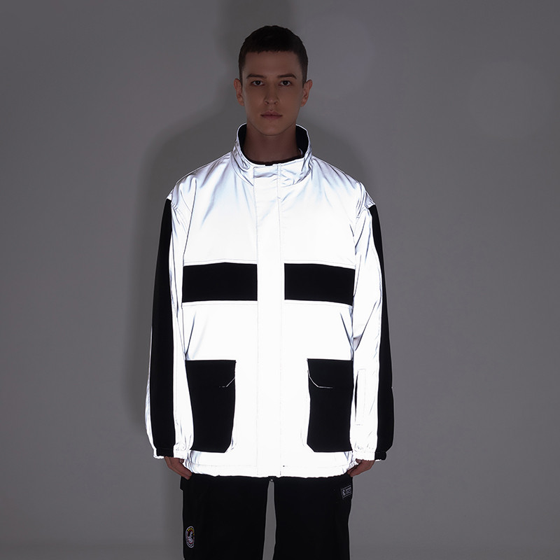 Moterų ir vyrų snieglenčių kostiumas, šviesą atspindintis, sidabrinis, atsparus vėjui ir vandeniui, slidinėjimo striukė, vyriška, moteriška unisex