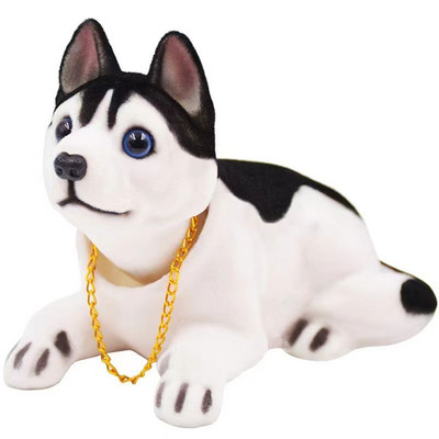 Baba bólogató kutya rázó fej gyanta szimuláció autós kutyajáték műszerfali dekoráció autódísz aranyos autós kiegészítők lányoknak nők