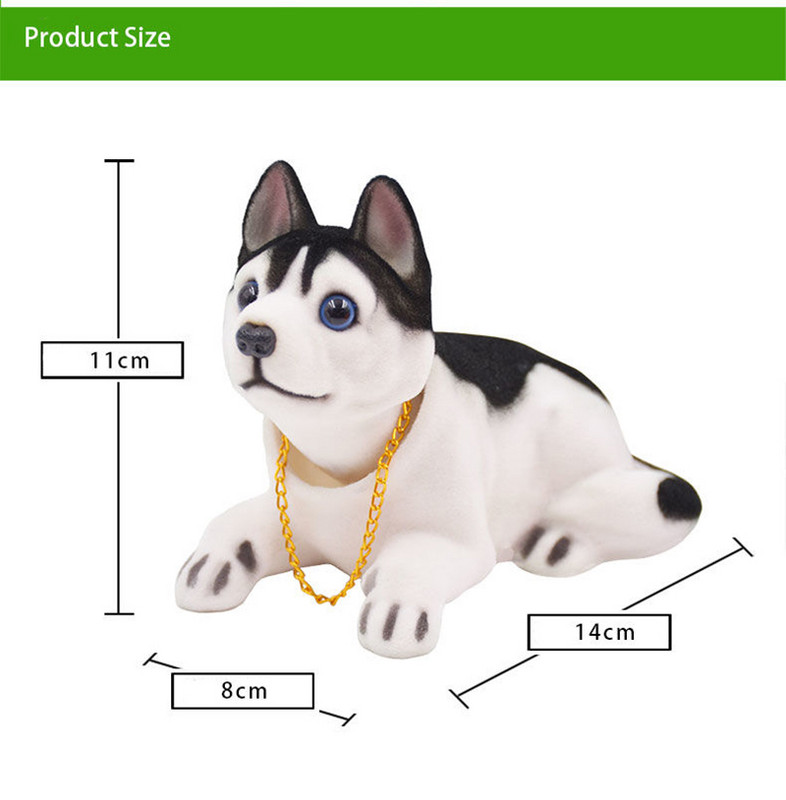 Baba bólogató kutya rázó fej gyanta szimuláció autós kutyajáték műszerfali dekoráció autódísz aranyos autós kiegészítők lányoknak nők