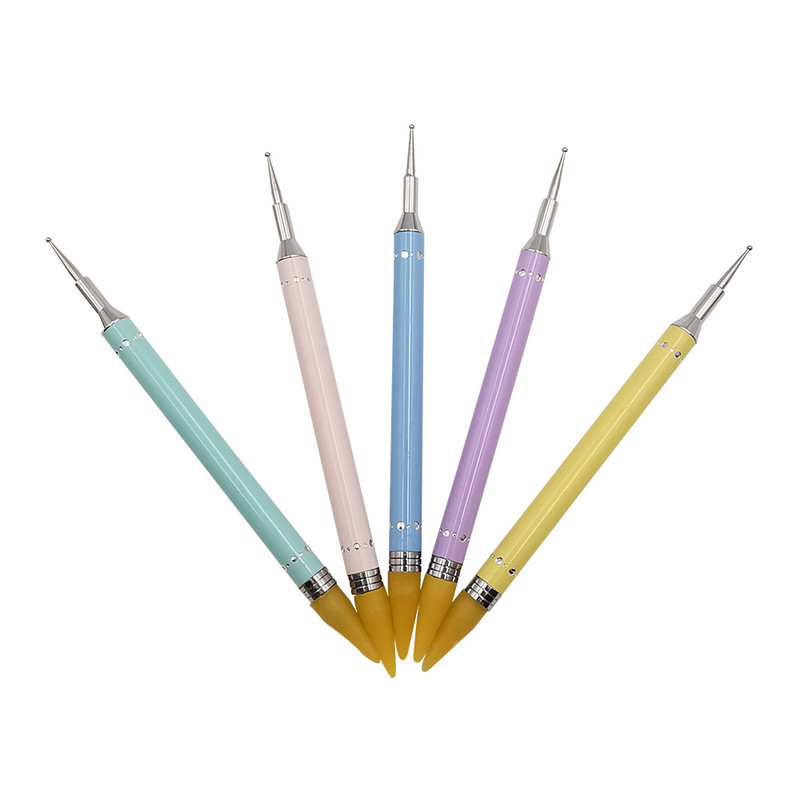 5 kom/kompleta Olovka za nokte 2 u 1 Dvoglavi alat za svrdlo Bojice za crtanje noktiju Sukcijska bušilica Ukrasni alati za nokte