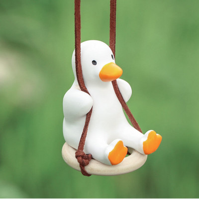 Super drăguț Rață balansoar pandantiv mașină oglindă retrovizoare interioară pandantiv Accesorii interioare mașină decorare creativă cadou