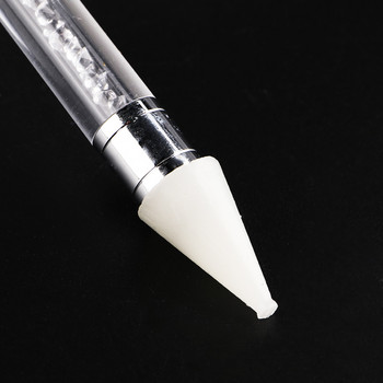 2 τμχ Nail Art Dotting Στυλό με διπλό άκρο Ζωγραφική DIY Πινέλο Rhinestone Λαβή Diamond Picker Εργαλείο για κουκκίδες αξεσουάρ νυχιών