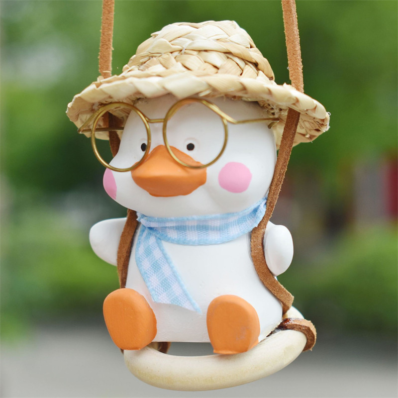 Leagăn pentru mașină Rață Oglindă retrovizoare Pandantiv Mașină Rață de Crăciun Tendință Mașină Pandantiv Decor pentru mașini Pandantiv Auto Ornament Cadou