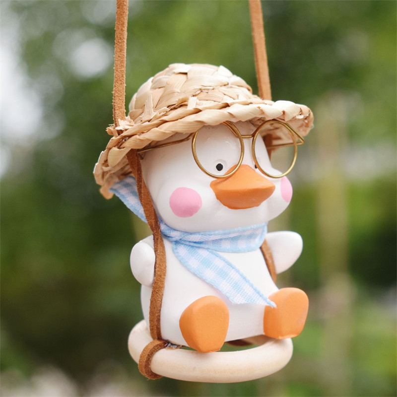 Leagăn pentru mașină Rață Oglindă retrovizoare Pandantiv Mașină Rață de Crăciun Tendință Mașină Pandantiv Decor pentru mașini Pandantiv Auto Ornament Cadou