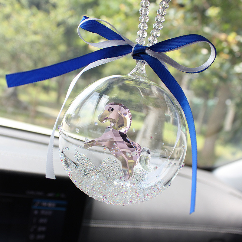 Moda Cristal Cal Troian Decor Interioare Pandantiv Mașină Oglindă Retrovizoare Ornamente Agățate Auto Accesorii Auto