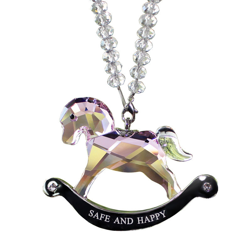 Moda Cristal Cal Troian Decor Interioare Pandantiv Mașină Oglindă Retrovizoare Ornamente Agățate Auto Accesorii Auto