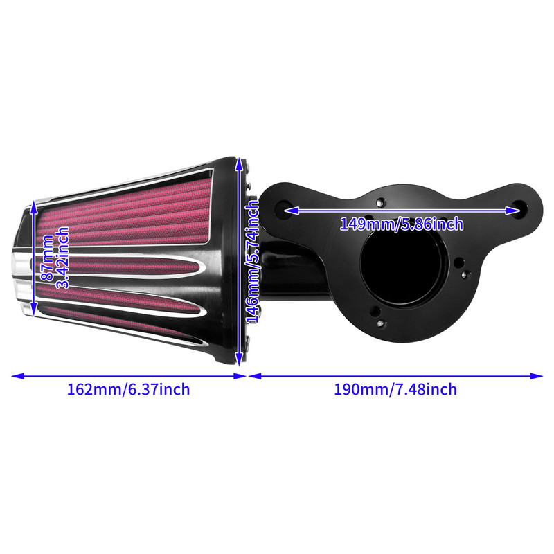 Filtru de aer CNC de curățat pentru Harley Touring Road King Electra Street Glide Dyna Softail FXDB FXBRS Low Rider 2000-2017