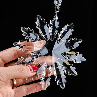 Új Snowflake Crystal autóutánfutó visszapillantó tükör medál autós medál autódísz férfi és női autós medál dekorációs kellékek
