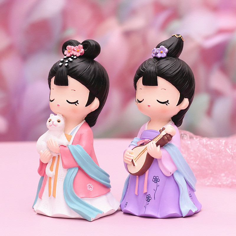 Dinastia Tang Chineză Niangniang Suvenir Ornament pentru mașină Decorație în miniatură Decorare pentru casă Cadou de aniversare