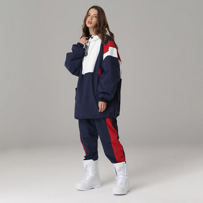 Costum de schi Femei Bărbați Hanoră de schi Ski Snowboard Costum Bărbați Femei Iarnă caldă în aer liber, impermeabilă, impermeabilă, Jachetă și pantaloni de schi