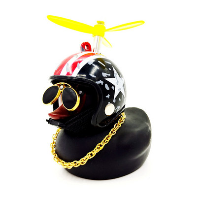 Juodo šalmo anties automobilio puošybos priedai Šalmas juodos anties automobilio papuošalai dviračio motociklo dekoravimo priedai Ančiukas