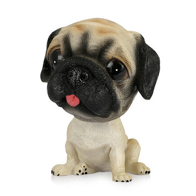 Ornament pentru mașină, rășină, cu cap scuturator, păpușă de câine, ornament de auto, figurine de cățeluș drăguț, accesorii de decorare pentru tabloul de bord auto, jucării
