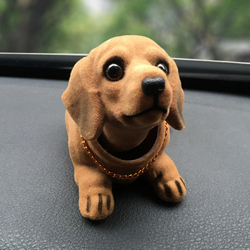 Creative Bobble Head Dog Figure Στολίδι Άγαλμα Χαριτωμένο Κουνώντας το κεφάλι στολίδι αυτοκινήτου για σκύλο για ταμπλό αυτοκινήτου Διακόσμηση επιτραπέζιου σκύλου