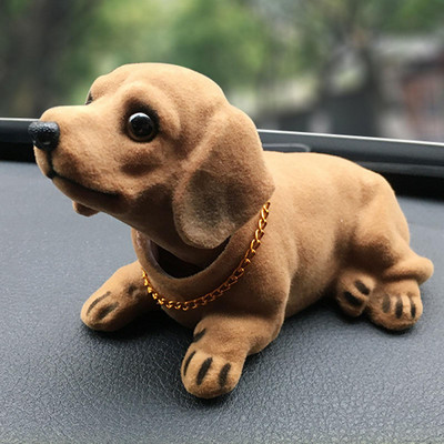 Creative Bobble Head Dog Figure Στολίδι Άγαλμα Χαριτωμένο Κουνώντας το κεφάλι στολίδι αυτοκινήτου για σκύλο για ταμπλό αυτοκινήτου Διακόσμηση επιτραπέζιου σκύλου