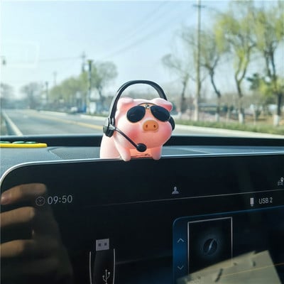 Kūrybingas Bobble galvos šuns figūrėlės papuošalas Statulėlė Miela drebina galvą šuns automobilio ornamentas automobilio prietaisų skydeliui Stalviršio puošmena Bobbing