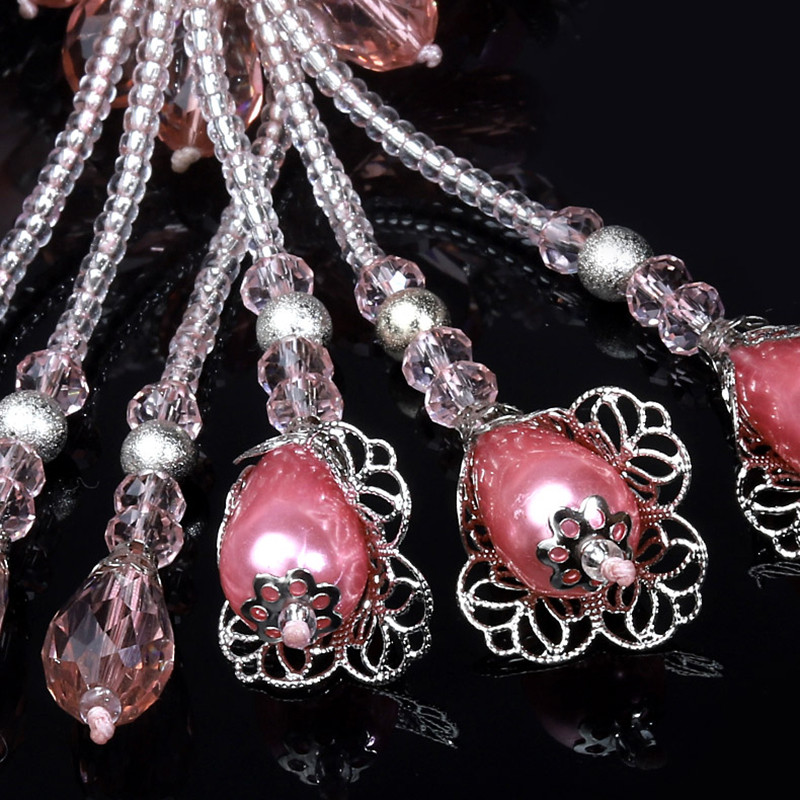 Diamante de lux Accesorii drăguțe pentru mașini Fete Femei Strass Lebădă Mașină Oglindă Ornament pentru agățat Pandantiv BlingBling Cristal