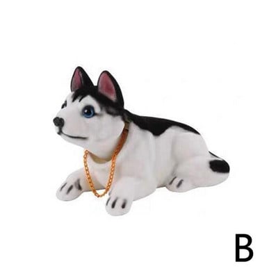 Baba bólogató kutya rázó fej gyanta szimuláció autó aranyos kutya dekoráció dísz autó műszerfal kiegészítők