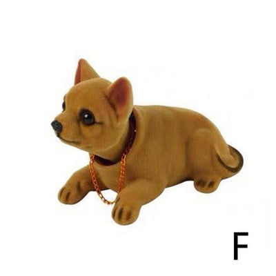 Baba bólogató kutya rázó fej gyanta szimuláció autó aranyos kutya dekoráció dísz autó műszerfal kiegészítők