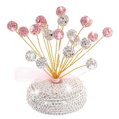 Drăguț cu stras cu argilă polimerică Babysbreath Decorații pentru bord Ornamente pentru mașină acasă și birou