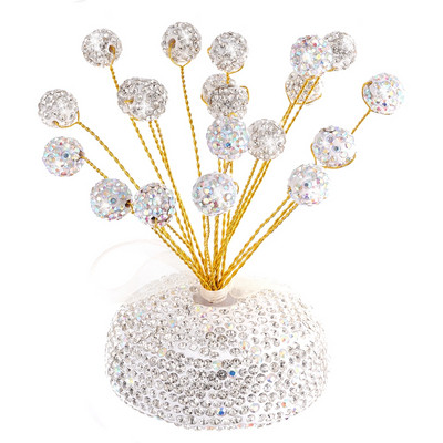 Drăguț cu stras cu argilă polimerică Babysbreath Decorații pentru bord Ornamente pentru mașină acasă și birou