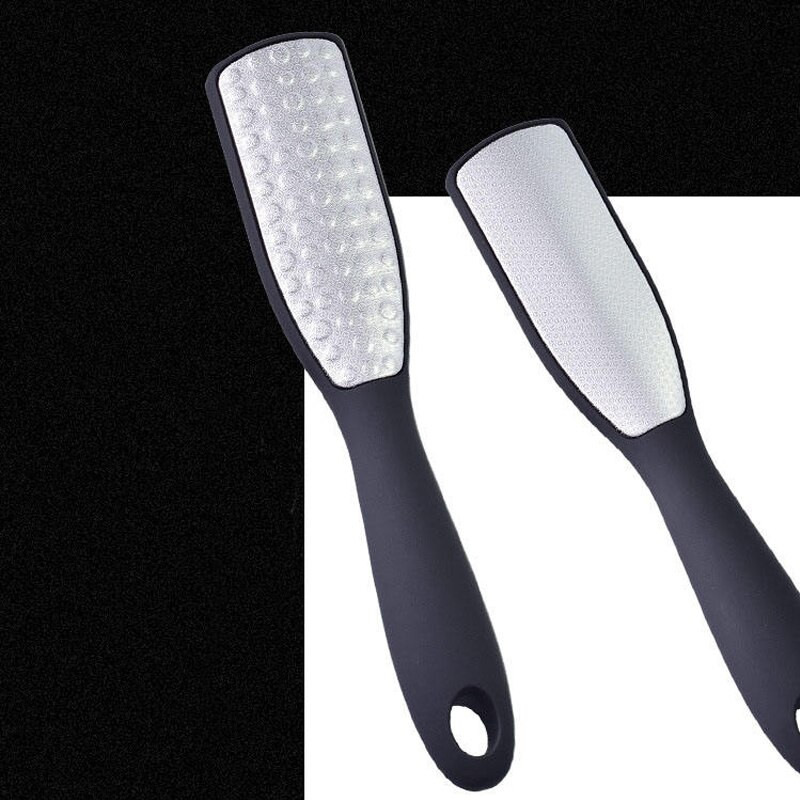 Instrument negru pentru frecarea picioarelor din oțel inoxidabil cu două fețe