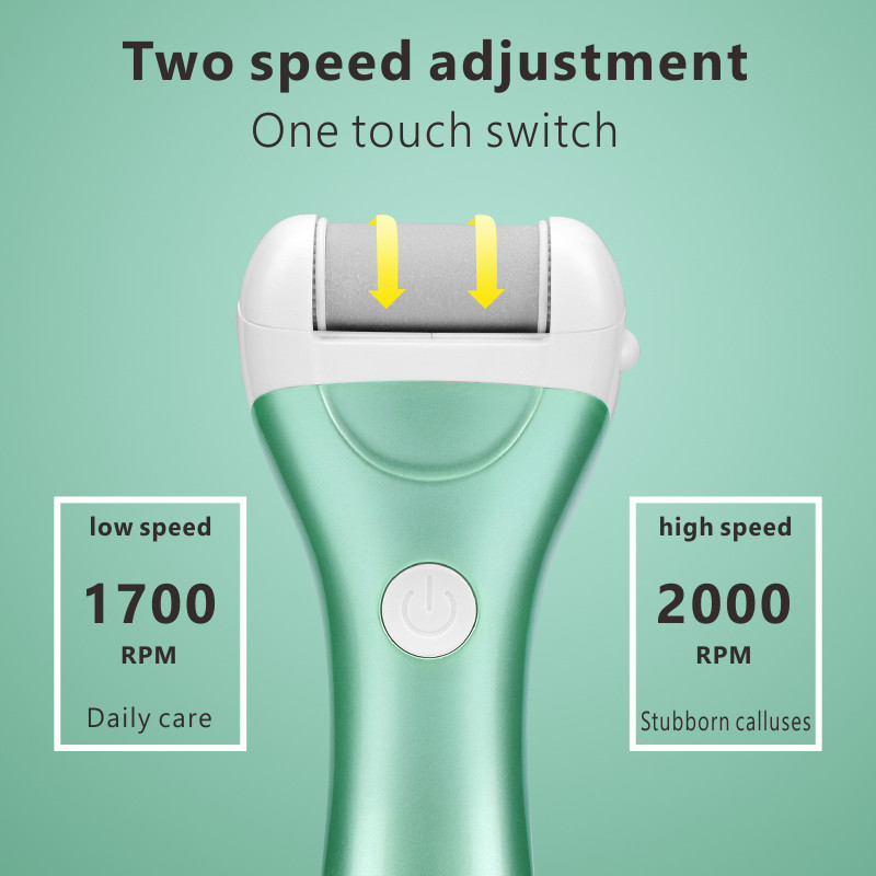 Fișier electric portabil pentru pedichiură, reîncărcabil prin USB, afișaj de putere, instrumente profesionale de îngrijire a picioarelor, dispozitiv de îndepărtare a calusului pentru pielea tare moartă