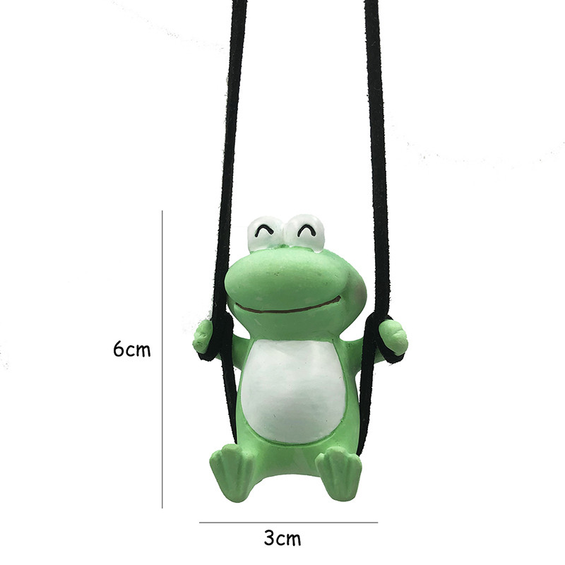 Anime gips leagăn broasca decor interior mașină pandantiv drăguț broasca pentru decorarea oglinzii retrovizoare auto Accesorii mașini interior