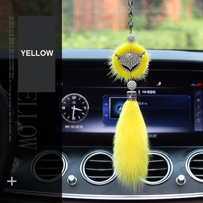 Moda Diamond Fox Oglinda retrovizoare Ornament Bling Bling Strass Mașină Oglindă Accesorii pentru agățat pentru fete femei 8 culori Drăguț