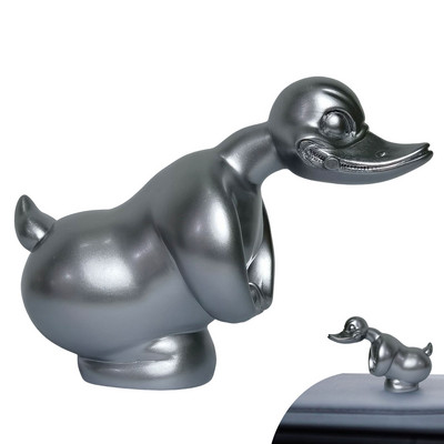 Ornament pentru capota mașinii de rață supărată, autocolant pentru capota față, pentru bordul mașinii, din aliaj de rață puternică, pentru accesorii de decorare a mașinii