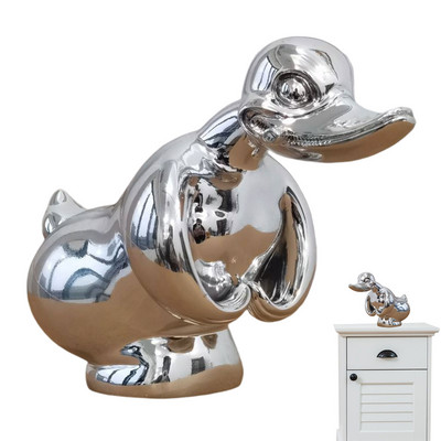 Ornament pentru capota mașinii de rață supărată, autocolant pentru capota față, pentru bordul mașinii, din aliaj de rață puternică, pentru accesorii de decorare a mașinii