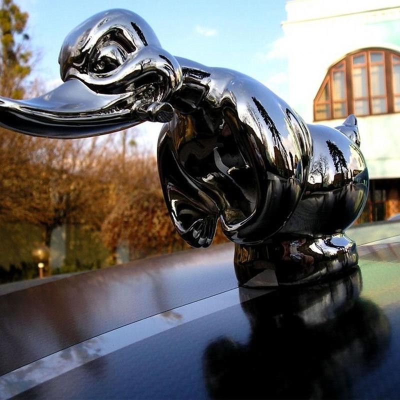 Ornament pentru capota mașinii de rață supărată, autocolant pentru capota față, pentru bordul mașinii, din aliaj de rață puternică, pentru accesorii de decorare a mașinii