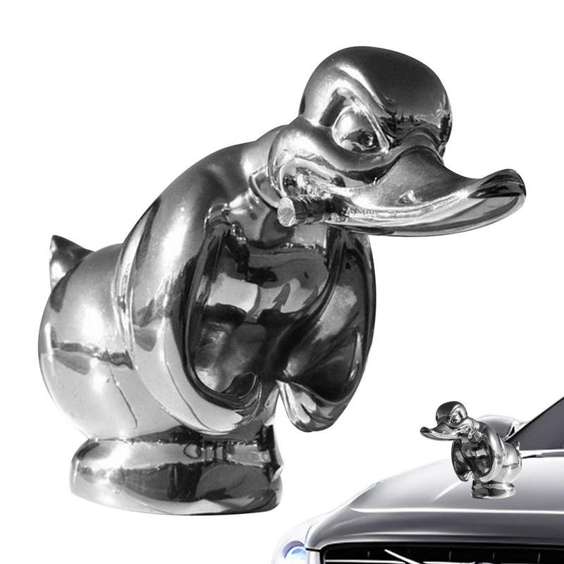 Ornament pentru capota mașinii de rață supărată, autocolant pentru capota față, pentru bordul mașinii, din aliaj de rață puternică, pentru accesorii de decorare a mașinii