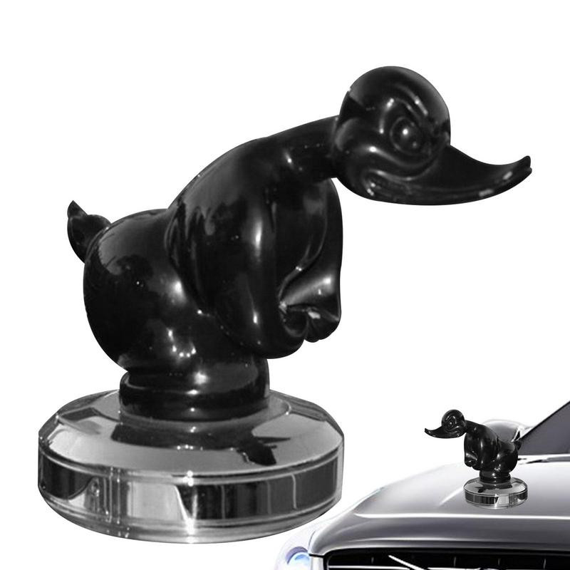 Ornament pentru capota mașinii de rață supărată, autocolant pentru capota față, pentru bordul mașinii, din aliaj de rață puternică, pentru accesorii de decorare a mașinii