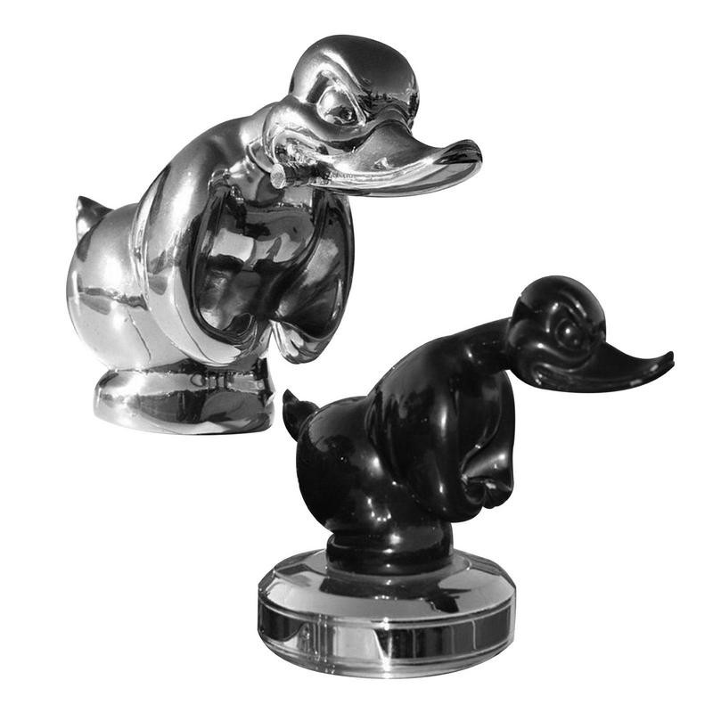 Ornament pentru capota mașinii de rață supărată, autocolant pentru capota față, pentru bordul mașinii, din aliaj de rață puternică, pentru accesorii de decorare a mașinii