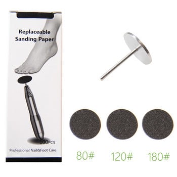 100Pcs/Box File Care Foot Disk Hard Cuticle Callus Remove Tool Αντικατάσταση λίμας ηλεκτρικού ποδιού Γυαλόχαρτο πεντικιούρ νεκρού δέρματος