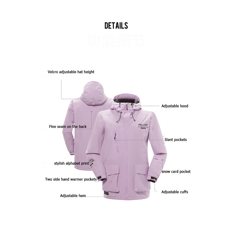 Jachete de schi pentru bărbați și femei, iarnă, caldă, rezistentă la vânt și la apă, sport în aer liber, snowboard, jachetă demi-sezon pentru femei