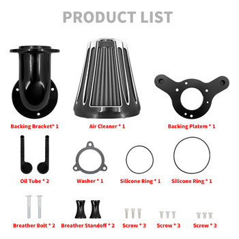 Μοτοσικλέτα Black Air Cleaner Intake Φίλτρο αέρα CNC για Harley Touring Trike Road Electra Street Glide 08-16 Dyna FXDLS Softail