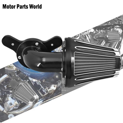 Motociklo juodo oro filtras įsiurbimo CNC oro filtras, skirtas Harley Touring Trike Road Electra Street Glide 08-16 Dyna FXDLS Softail
