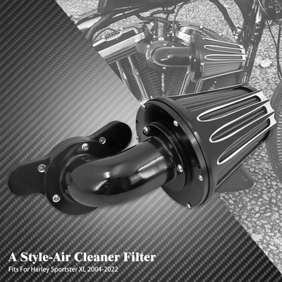 Filtru de admisie negru pentru filtru de aer pentru motocicletă pentru Harley Sportster XL 1200 883 72 48 Patruzeci și opt șaptezeci și doi Iron Super Low 04-2022