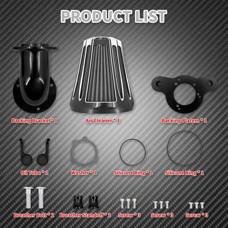 Filtru de admisie negru pentru filtru de aer pentru motocicletă pentru Harley Sportster XL 1200 883 72 48 Patruzeci și opt șaptezeci și doi Iron Super Low 04-2022