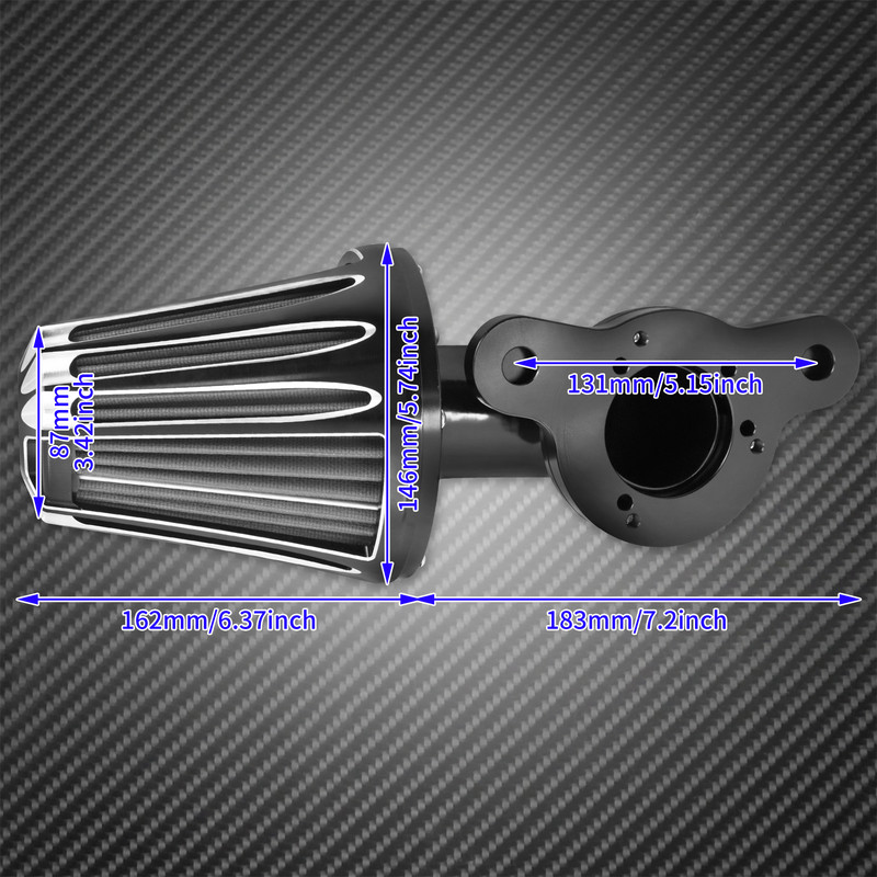 Filtru de admisie negru pentru filtru de aer pentru motocicletă pentru Harley Sportster XL 1200 883 72 48 Patruzeci și opt șaptezeci și doi Iron Super Low 04-2022