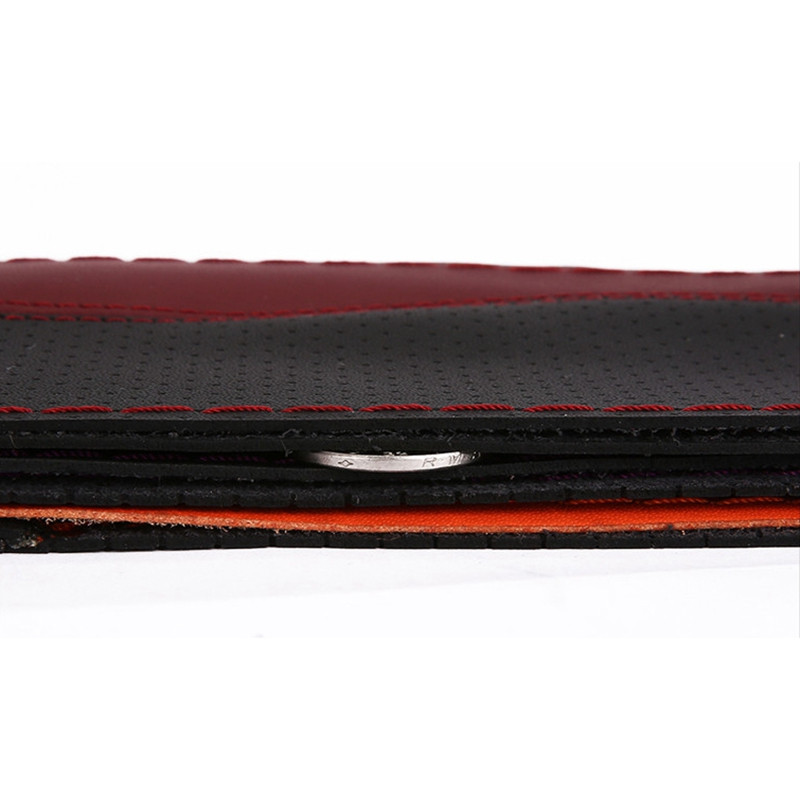 Husa pentru volan de masina din piele artificiala moale anti-alunecare Volan de 38 cm cu ace si fir Accesorii pentru interior auto