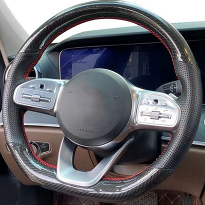 Capacul volanului auto personalizat pentru Mercedes-Benz Clasa A W177 Clasa C W205 Clasa E W213 Clasa S W222 GLC Impletitura din piele intoarsa