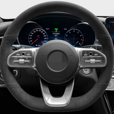 Capacul volanului auto personalizat pentru Mercedes-Benz Clasa A W177 Clasa C W205 Clasa E W213 Clasa S W222 GLC Impletitura din piele intoarsa