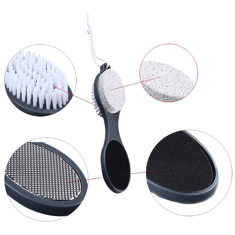 1PC picior piatră ponce perie pentru îndepărtarea pielii moarte instrument de șlefuit pentru pedichiură Culoare aleatorie Vânzare fierbinte 4 utilizare laterală