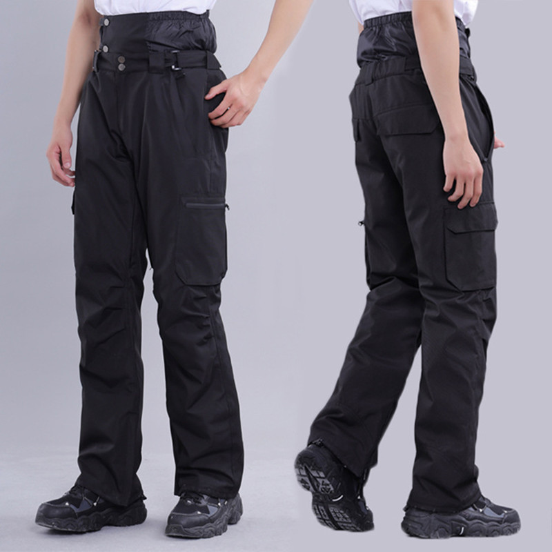 Pantaloni de schi Bărbați Femei Spot Single-board Dublu-board Îngroșat Cald Rezistent la uzură Curea impermeabilă Pantaloni din bumbac în aer liber