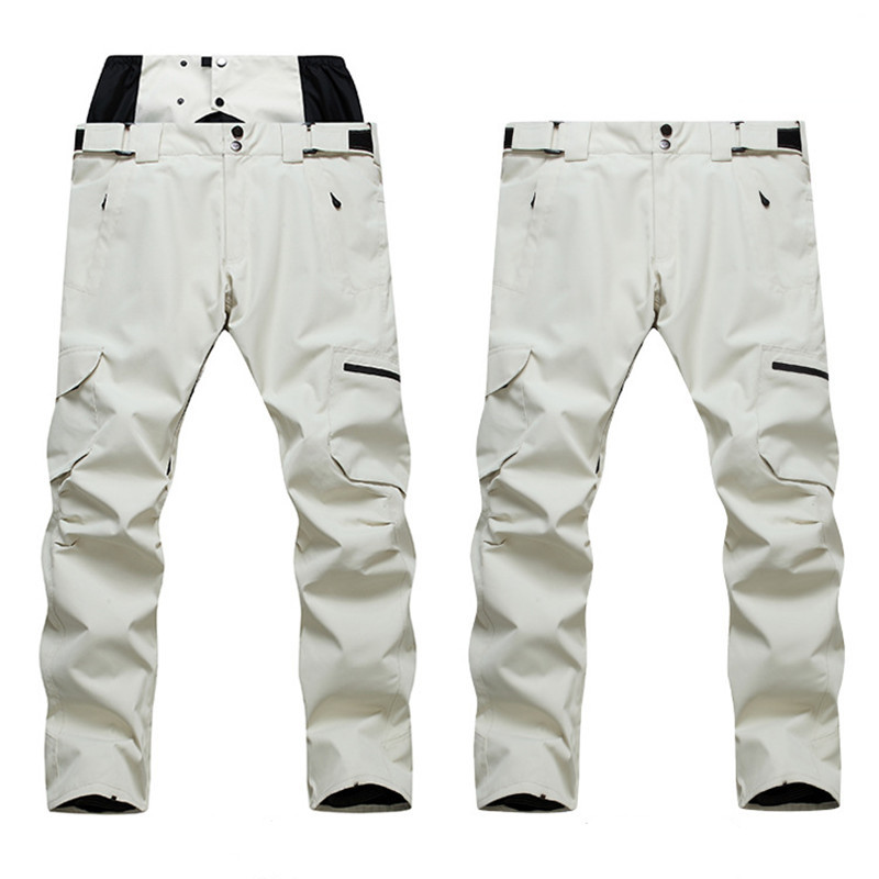 Pantaloni de schi Bărbați Femei Spot Single-board Dublu-board Îngroșat Cald Rezistent la uzură Curea impermeabilă Pantaloni din bumbac în aer liber