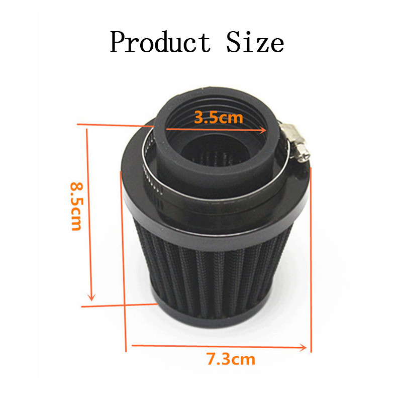 Filtru universal de aer pentru motocicletă universal 35/39/44/48/54/60mm Carburator pentru motociclete Conductă de admisie a aerului Curățător de cap de ciupercă