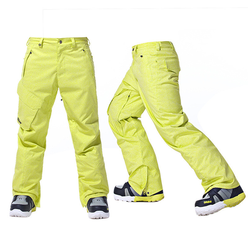 Pantaloni bărbați din denim pentru zăpadă cu gheață Îmbrăcăminte de specialitate pentru snowboarding 10k rezistent la apă și rezistență la vânt Sport în aer liber Pantaloni de schi Gsou Snow