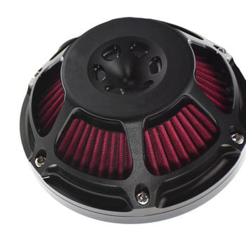 Μοτοσικλέτα Air Cleaner Αλουμίνιο Μαύρο For Harley Road King 00-17 Sportster 883 1200 XL Softail 2016 2017